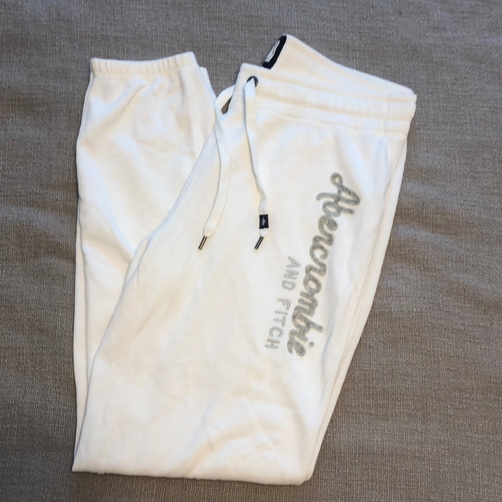 Abercrombie white sweatpants